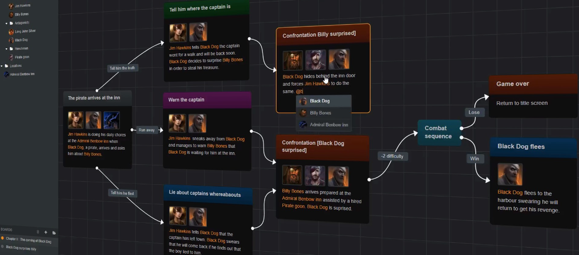 Arcweave screenshot
