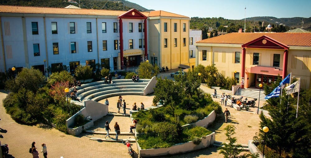 Photo, exterior: the main buildings of the University of the Aegean.