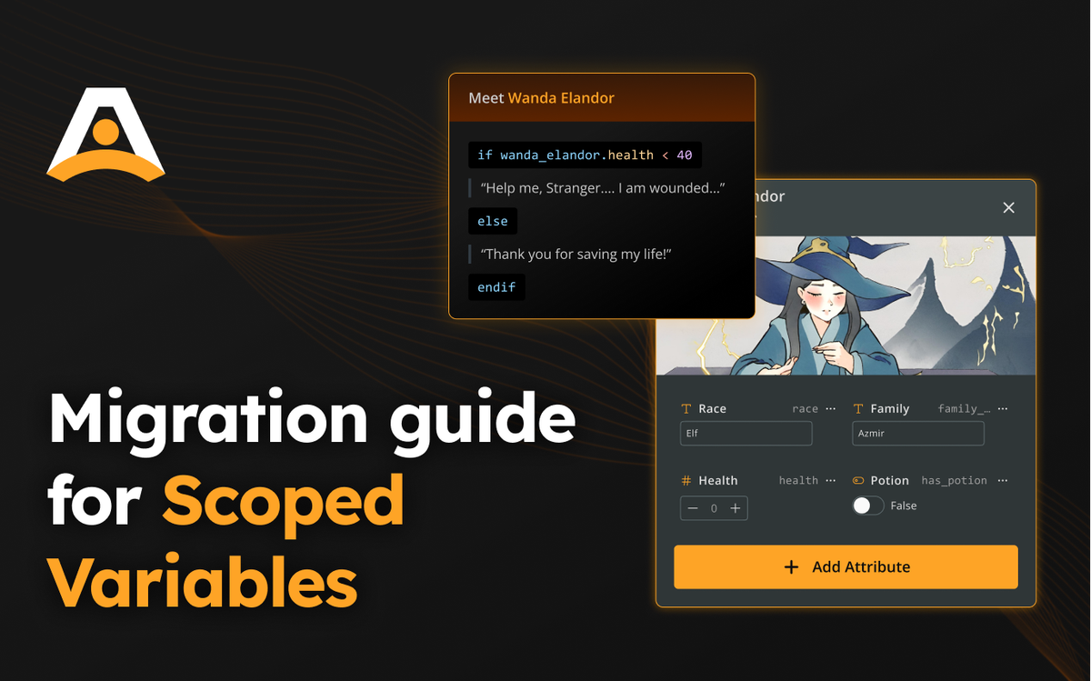 Arcweave scoped variables: game-engine migration guide