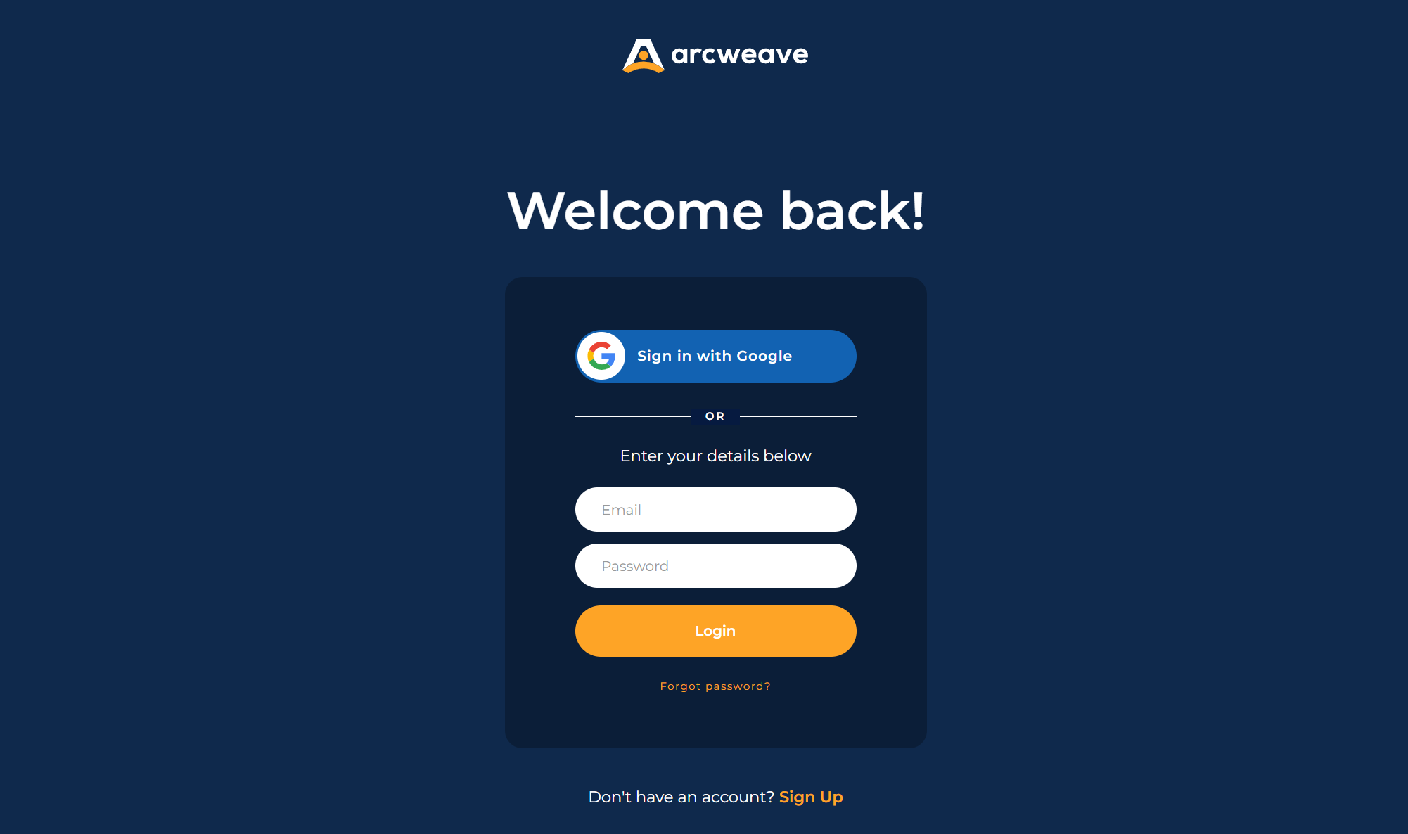 arcweave sign up