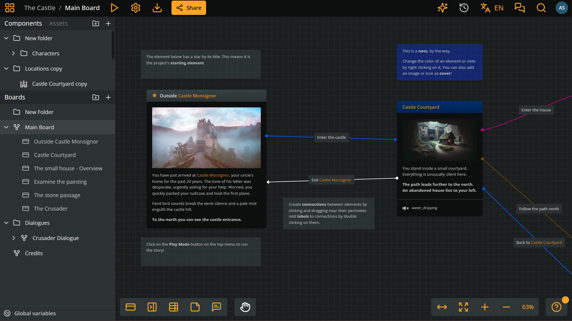 arcweave visual editor